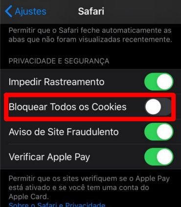 Como desativar o safari do iphone