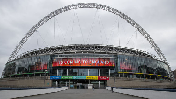 General Views of Wembley Stadium As Euro 2020 Is Postponed Until 2021