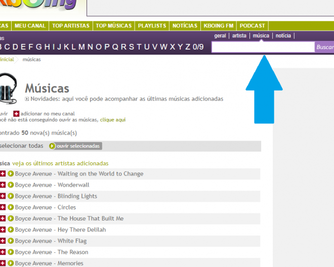 Kboing: como usar o site para ouvir músicas com letras online - 2