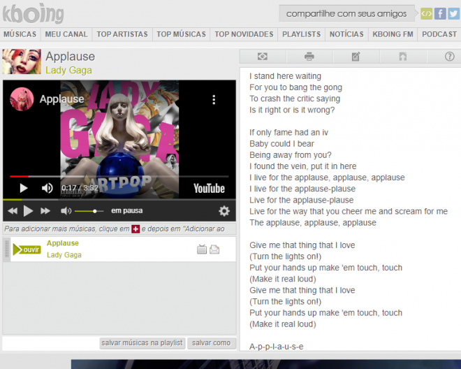 Kboing: como usar o site para ouvir músicas com letras online - 3
