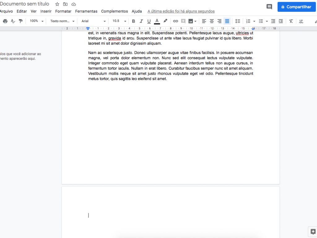 Google Docs: como usar o recurso quebra de página - 5