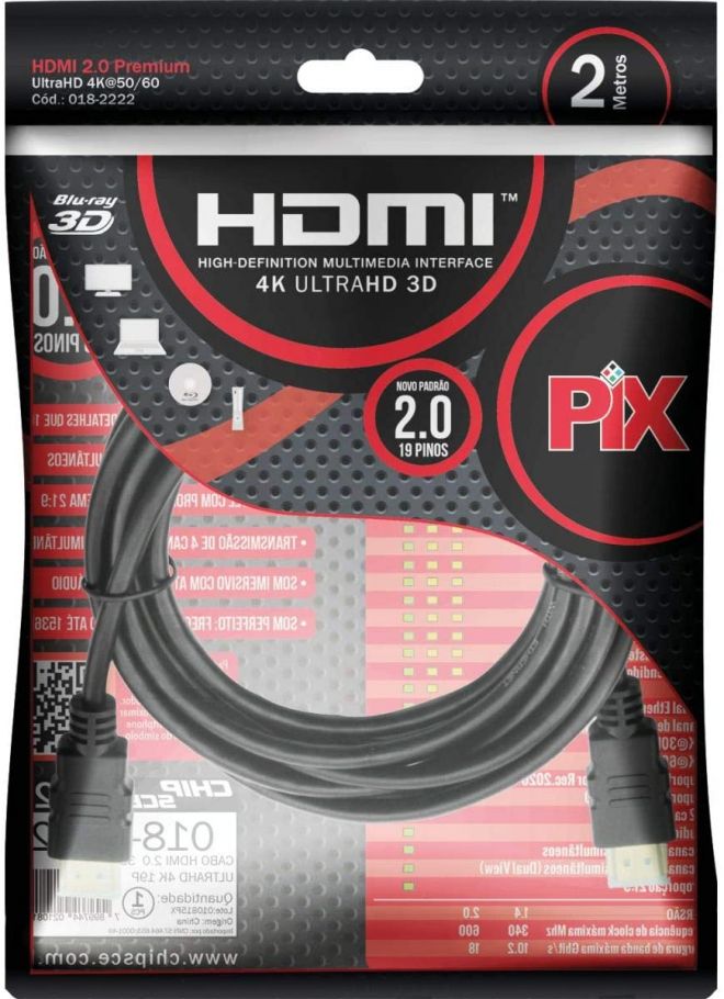 PECHINCHA | Cabo HDMI 4K de 2 metros por R$ 10,49 - 2