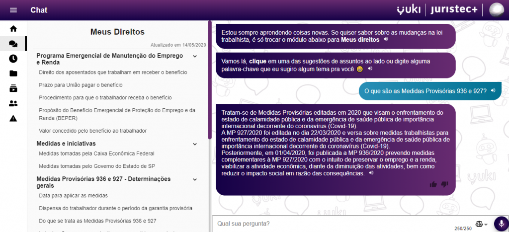 Yuki-Saúde | Chatbot com IA responde dúvidas médicas e jurídicas sobre COVID-19 - 4
