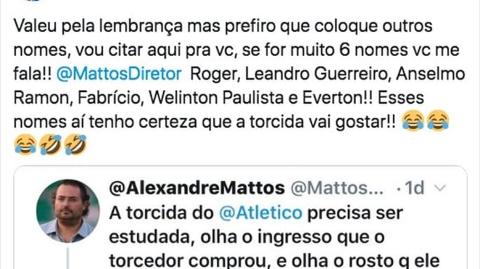 Ainda dói? Thiago Neves rebate provocação de atleticano, mas apaga post na sequência - 2