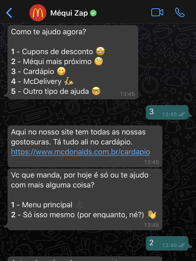 Méqui Zap: McDonald's agora atende pelo WhatsApp; saiba como usar - 5