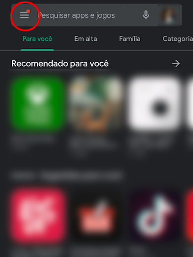 Como limpar o histórico de busca na Google Play Store - 2