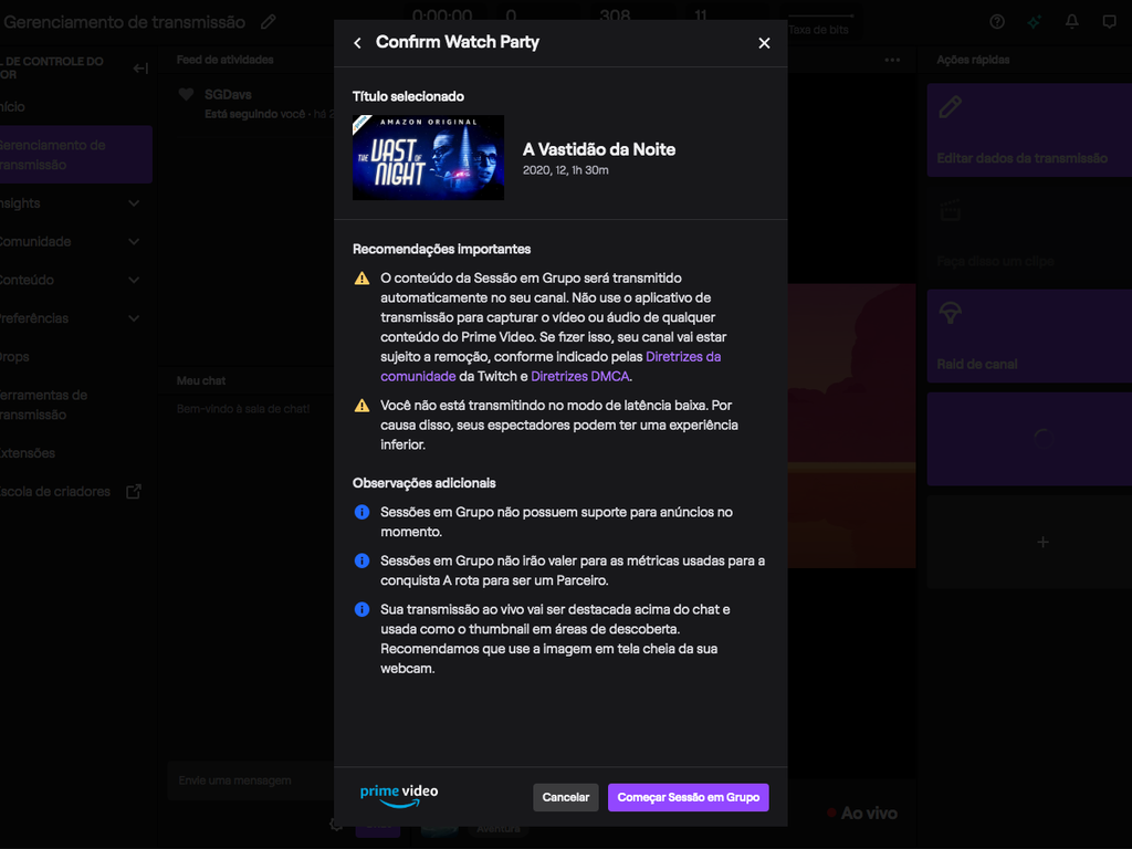 Como vincular sua conta Twitch com a Amazon Prime e criar uma Watch Party - 11