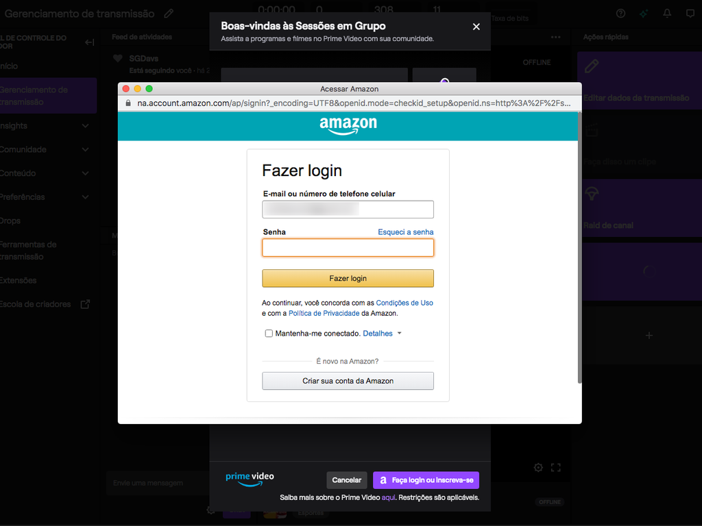 Como vincular sua conta Twitch com a Amazon Prime e criar uma Watch Party - 7