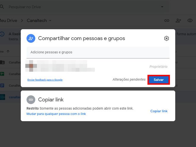 Google Drive: como manter arquivos privados em pasta compartilhada - 5