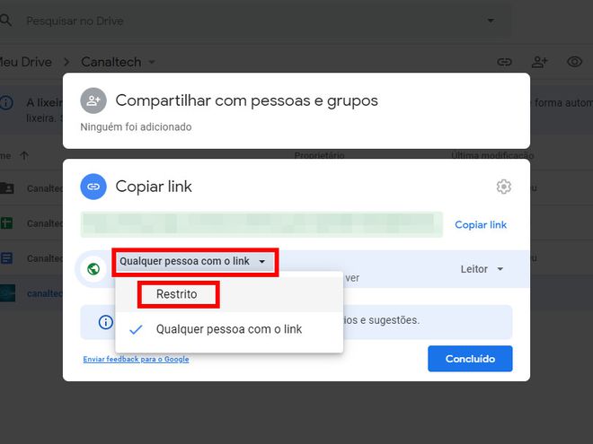 Google Drive: como manter arquivos privados em pasta compartilhada - 7