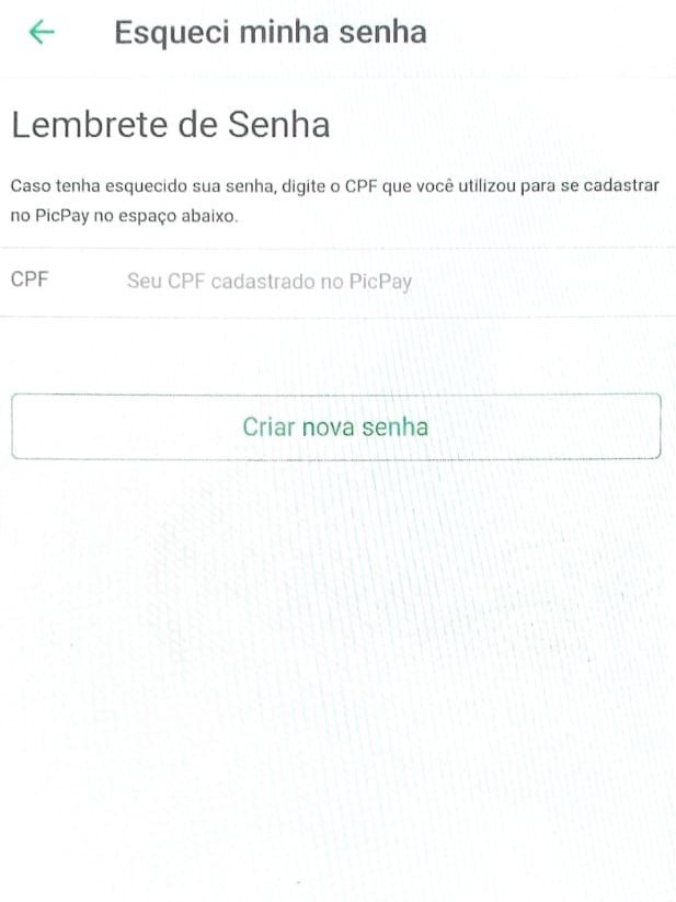 Como recuperar sua senha no PicPay - 3