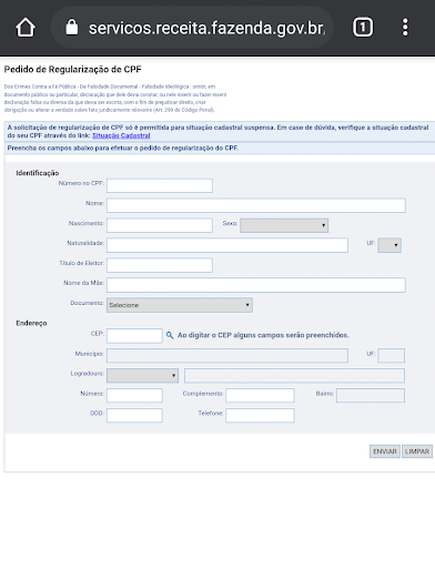 Como regularizar CPF online no site da Receita Federal - 5