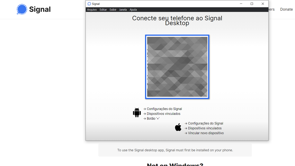 Como baixar e usar o Signal Web - 2