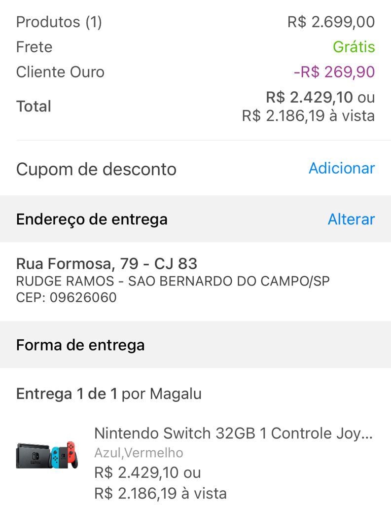 TÁ BARATO | Compre o Nintendo Switch nessa promoção exclusiva do Magalu! - 2