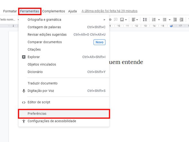 Como colocar travessão em textos do Google Docs - 7