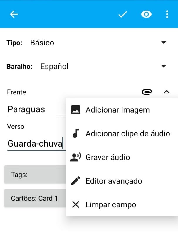 Como criar flashcards online com o app Ankidroid - 9