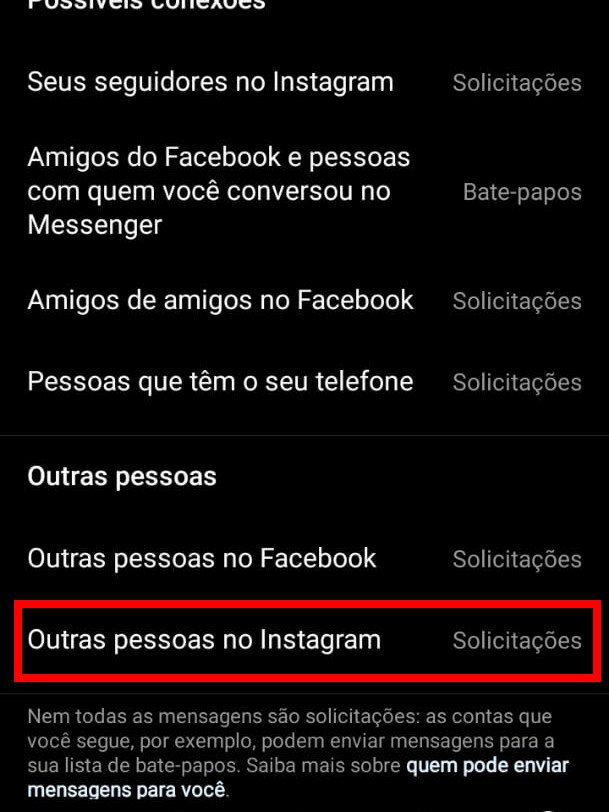 Como desativar solicitações de mensagens no Direct - 6