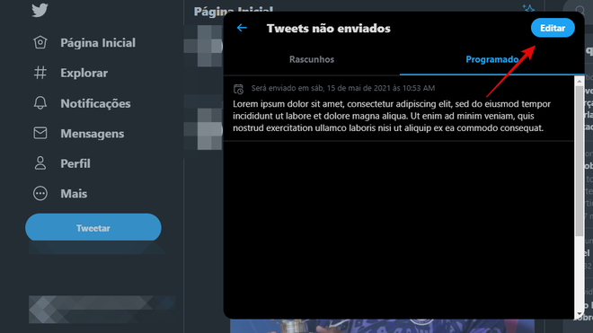 Como editar um tweet programado - 6