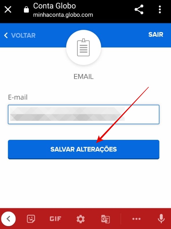 Como mudar o e-mail da GloboPlay - 6