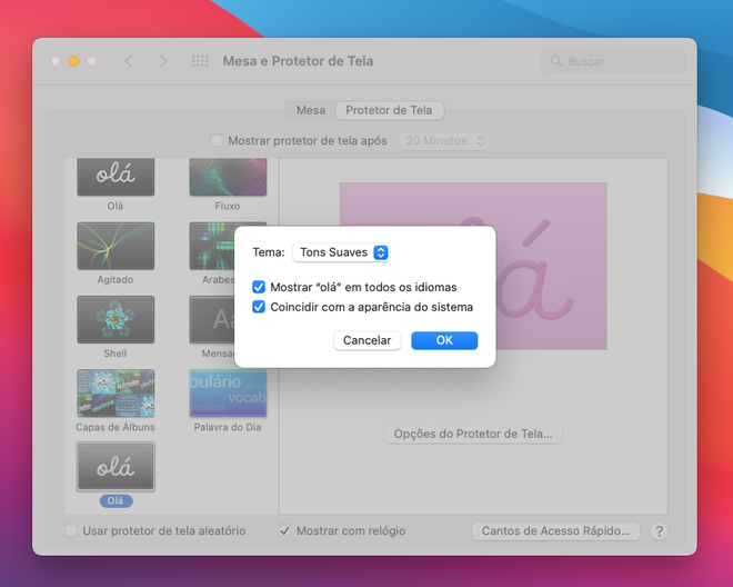 Como instalar o protetor de tela Hello no macOS Big Sur - 12