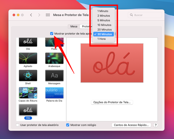 Como instalar o protetor de tela Hello no macOS Big Sur - 14