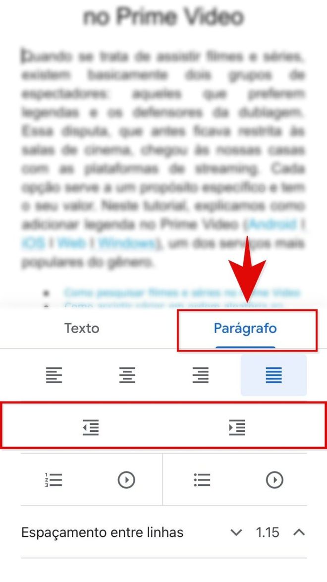 Como colocar um recuo de parágrafo no Google Docs - 4