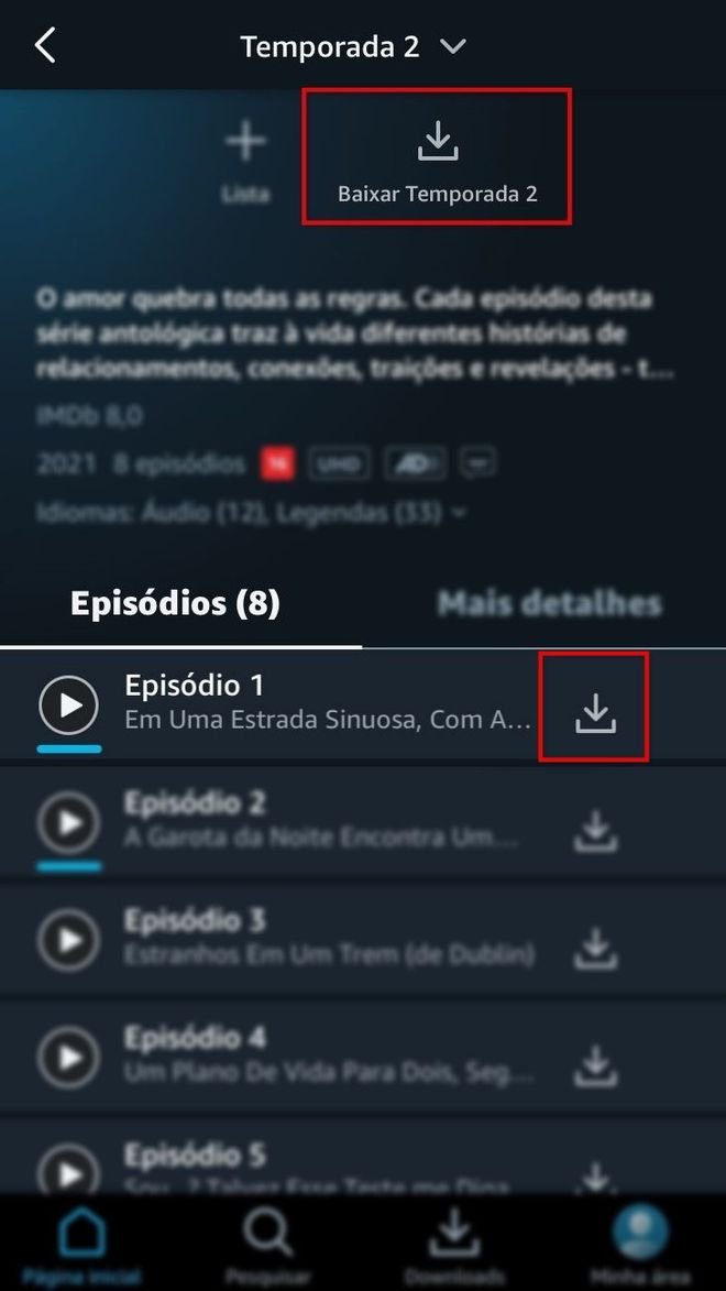 Como assistir filmes e séries offline no Prime Video pelo celular - 3