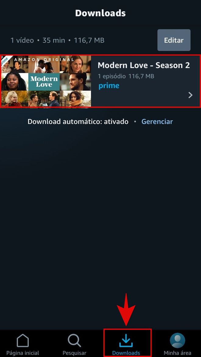 Como assistir filmes e séries offline no Prime Video pelo celular - 5