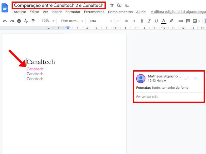 Como comparar dois documentos usando o Google Docs - 8