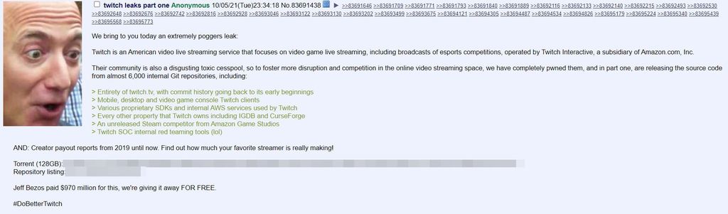 Código-fonte e informações confidenciais da Twitch vazam na internet - 2