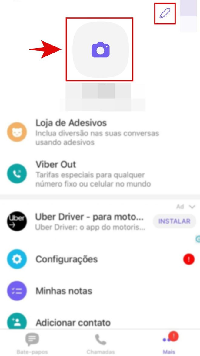 Como colocar foto no Viber - 3