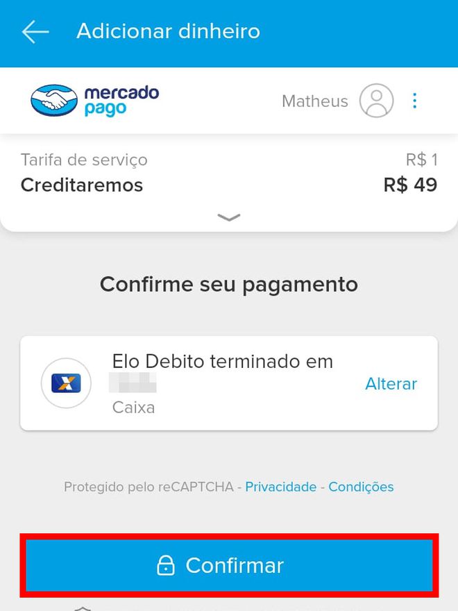 Como transferir dinheiro do Caixa Tem para Mercado Pago pelo celular - 11