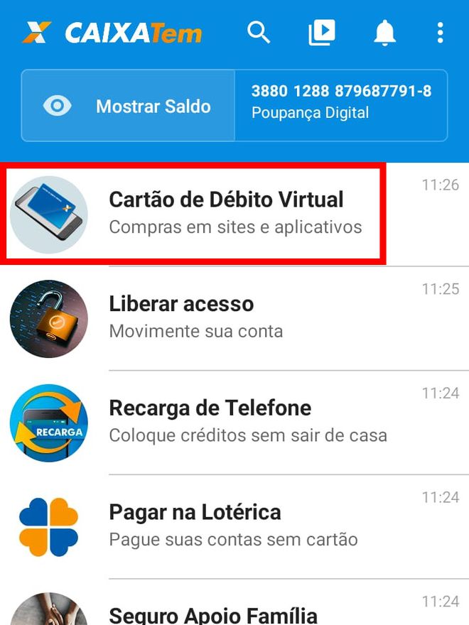 Como transferir dinheiro do Caixa Tem para Mercado Pago pelo celular - 3