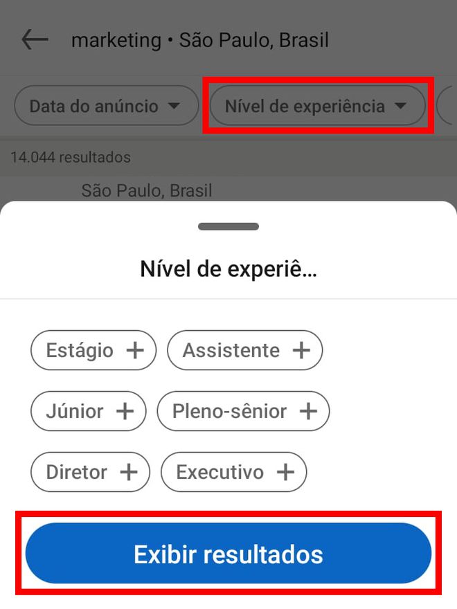 Como usar o LinkedIn para procurar vagas pelo celular - 8