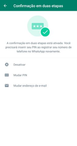 WhatsApp Confirmação em Duas Etapas 2