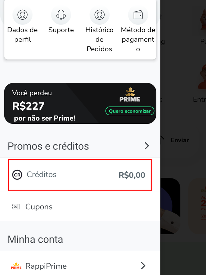 Como usar os Rappi Créditos - 2