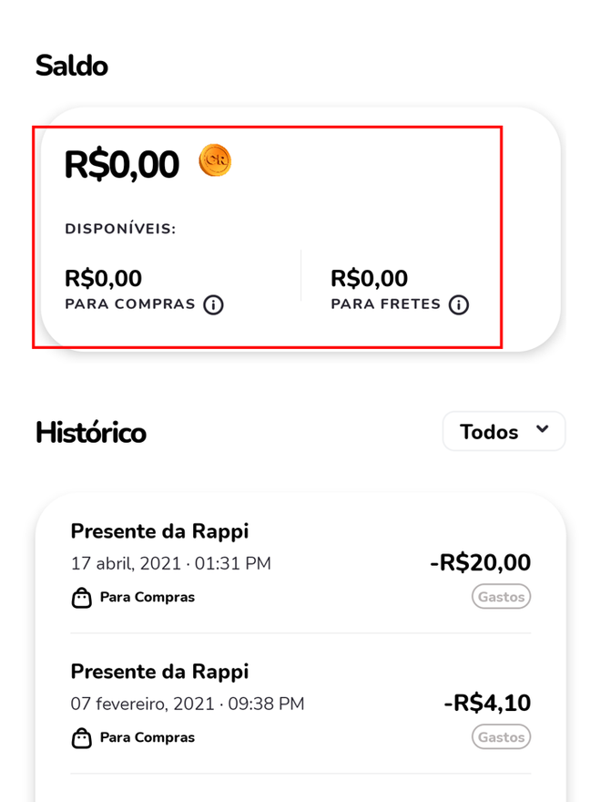 Como usar os Rappi Créditos - 3