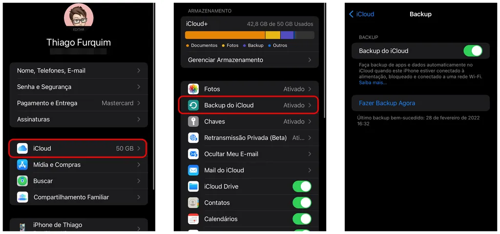 Como ativar o backup do iCloud - 2