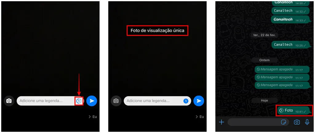 Como mandar foto temporária no WhatsApp - 2