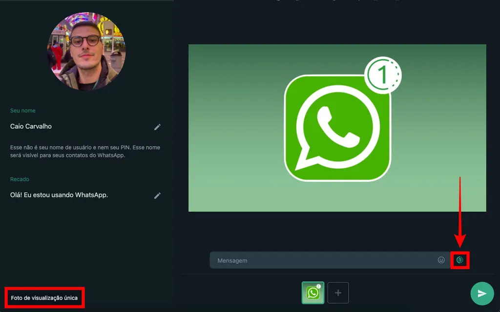 Como mandar foto temporária no WhatsApp - 3