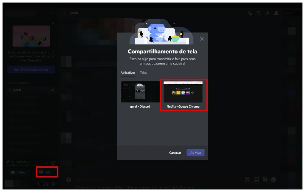 Como transmitir Netflix no Discord - 6