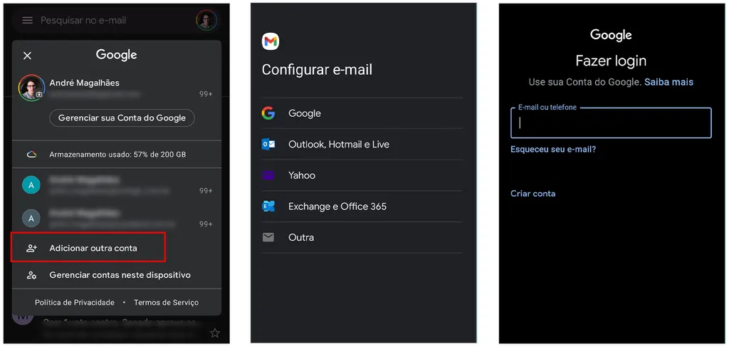 Como entrar em outra conta do Gmail no celular - 2