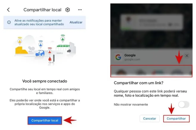 Como enviar a sua localização atual pelo Google Maps - 3