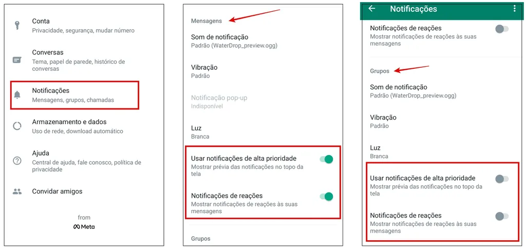 Como ocultar mensagem do WhatsApp na barra de notificação - 2