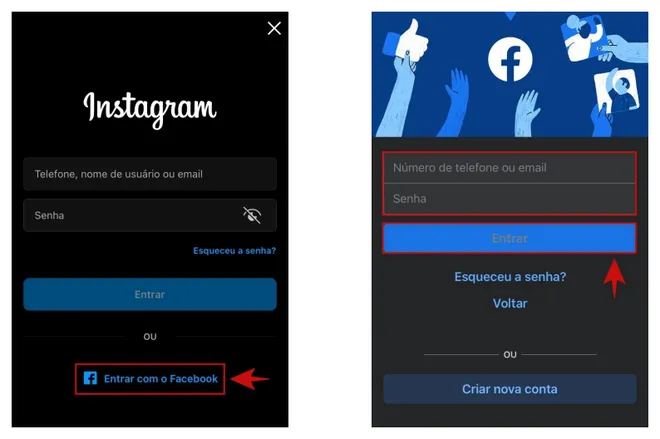 Como recuperar a senha do Instagram pelo Facebook - 2