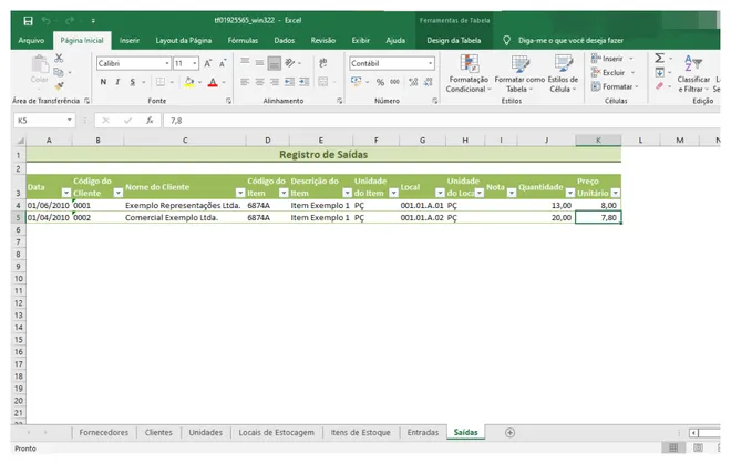 5 modelos de planilha de estoque prontas para usar no Excel - 2