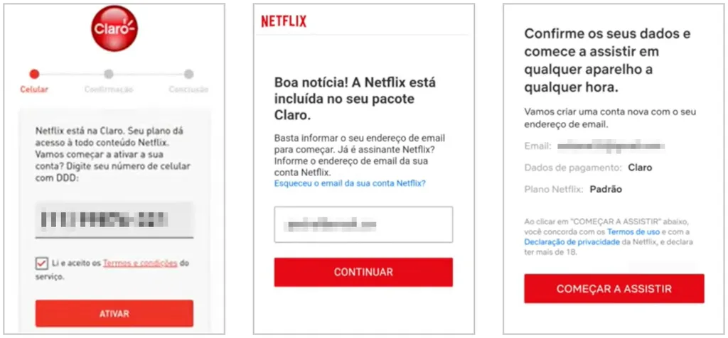 Como acessar a Netflix pela Claro | Pacotes de parceiros - 2