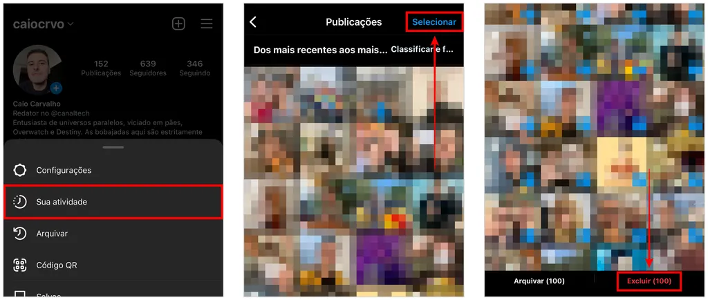 Como apagar todas as fotos do Instagram de uma vez - 2