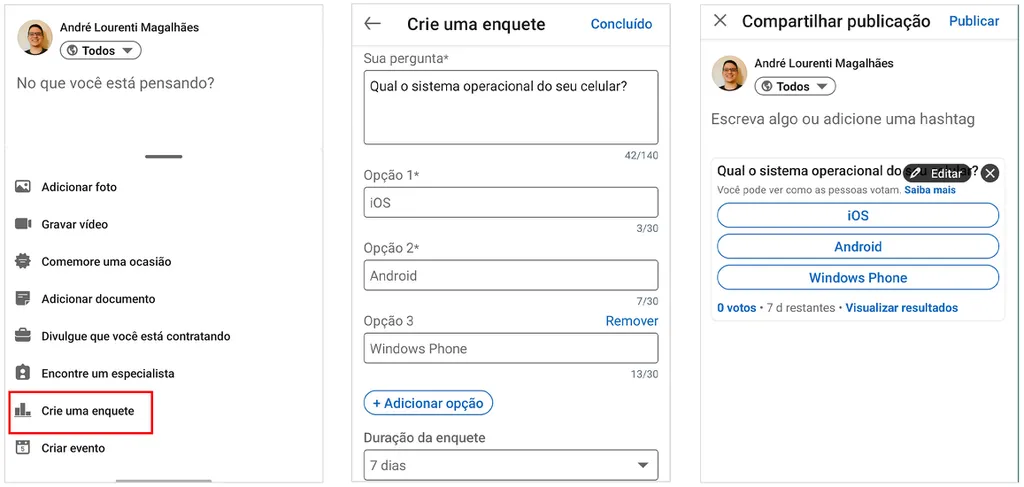 Como criar uma enquete no LinkedIn - 2