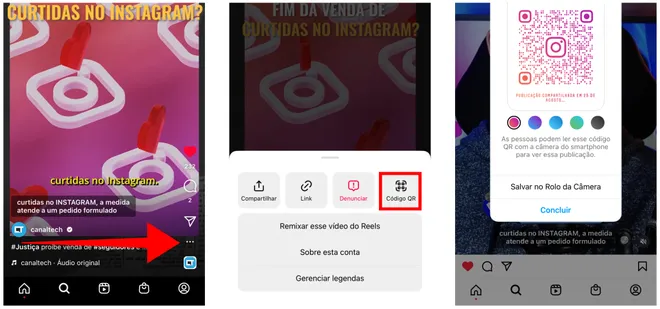 Como fazer QR Code de post ou Reels do Instagram - 3